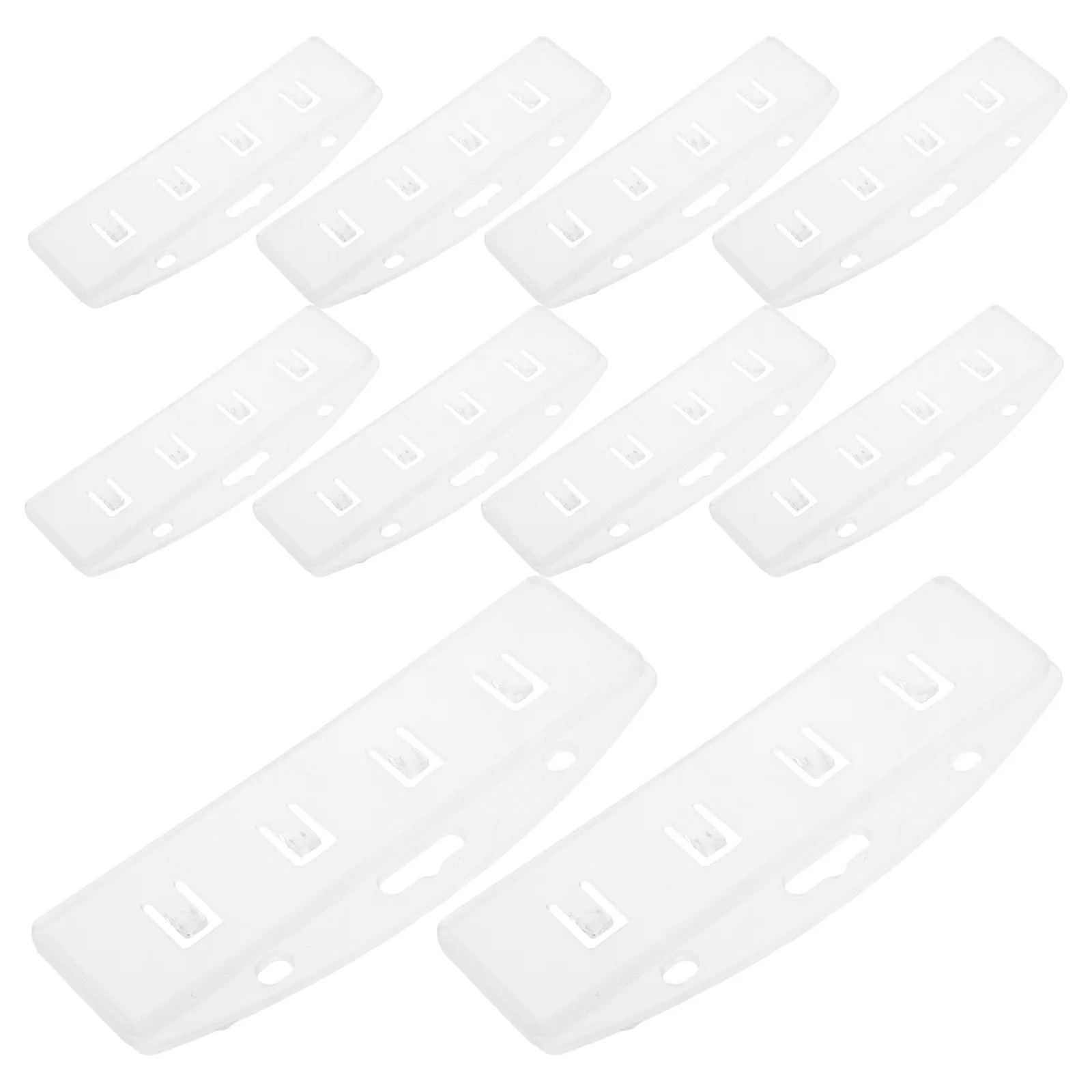 

20Pcs Transparent Name Card Holders Secure Grip Id Badge Pouches Hard Plastic for Control