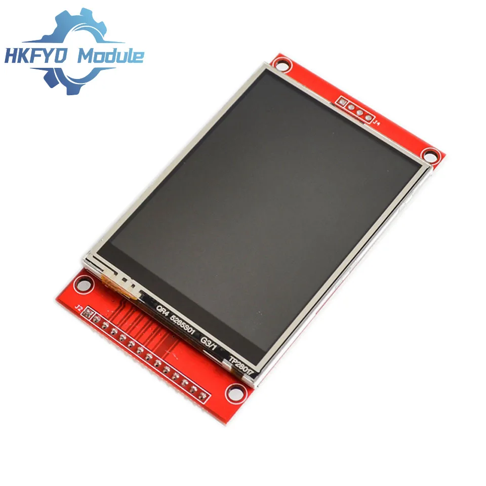 Módulo LCD TFT de 2,8 polegadas 240x320 Interface SPI Driver ILI9341 com painel de toque resistivo e luz de fundo LED branca