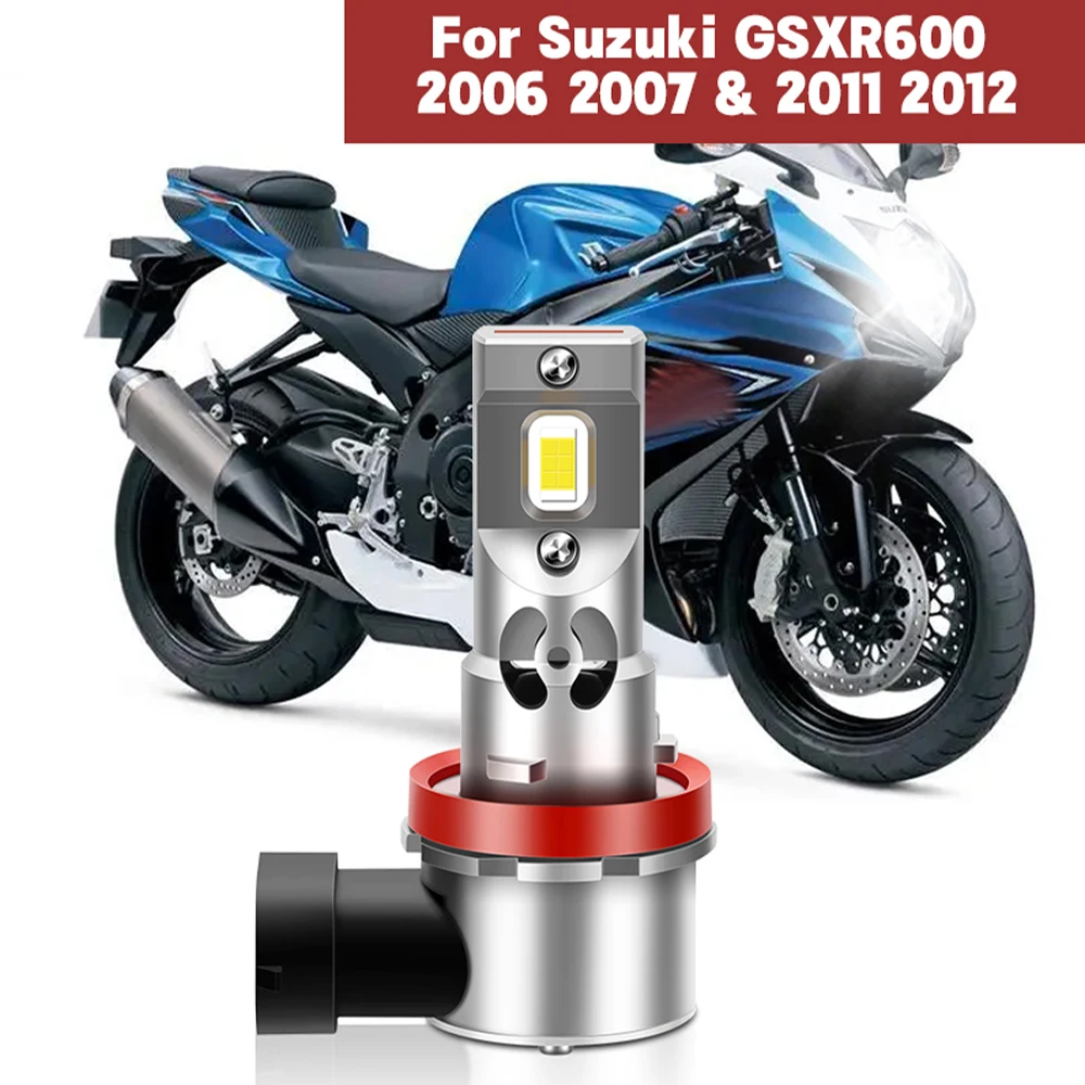 

For Suzuki GSXR600 2006 2007 & 2011 2012 Super Bright LED H11 Motorcycle Headlight Moto Motorbike Scooter Lamp 12V 6000K 15000LM