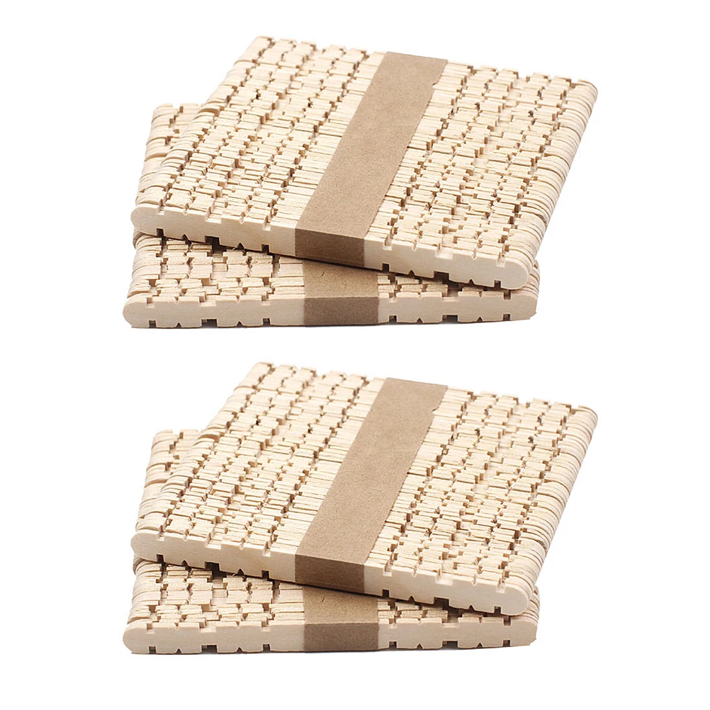 

50pcs 4 Bag Natural Wood Craft Colored Diy Popsicle Sticks Smooth Safe For Classroom Party Camp Projects Eco-Friendly