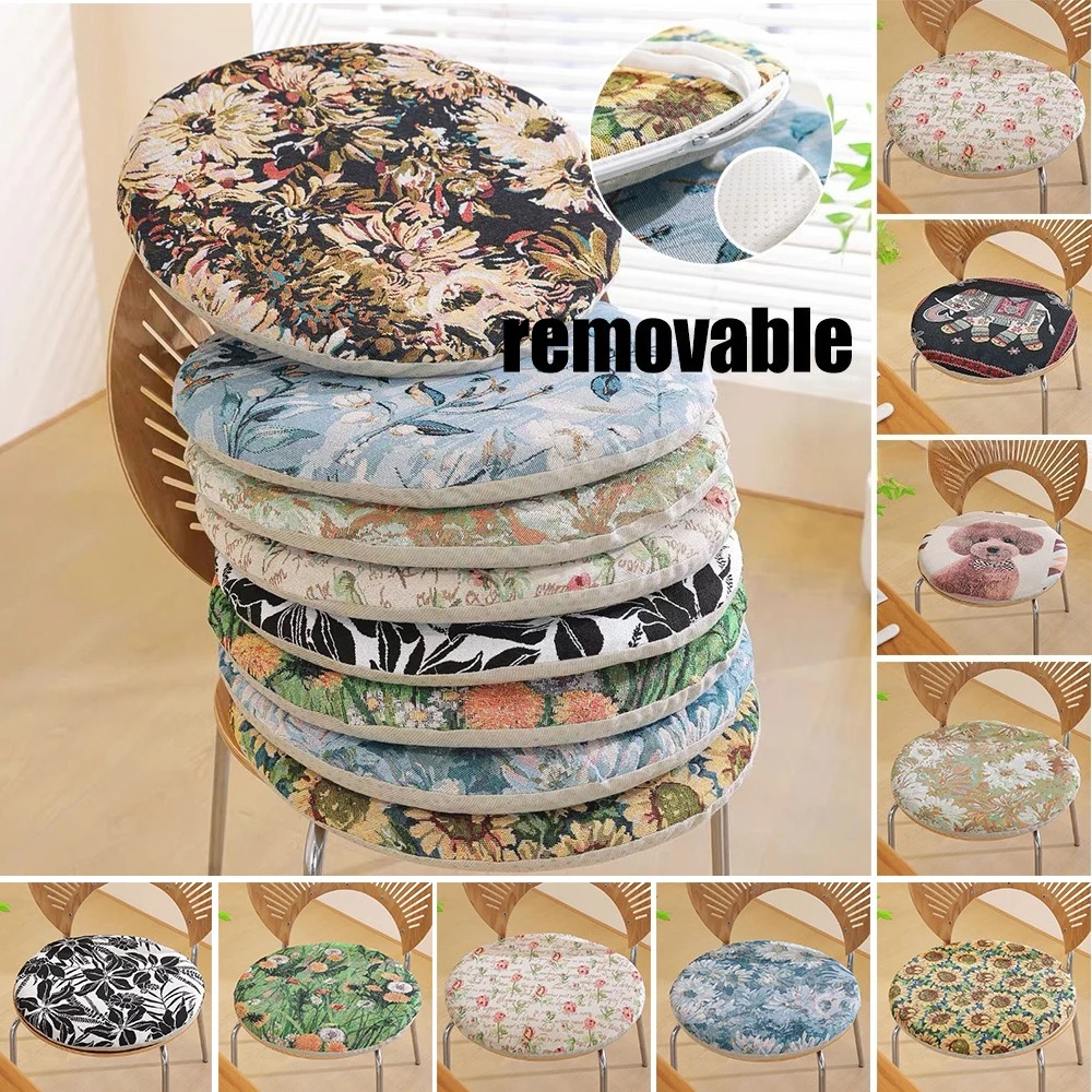 

1PC Removable Round Tatami Cushion with Zipper Home Decorative Chair Pad Floor Soft Non-slip Seat Mat 의자 쿠션 Cuscino Sedia 차량용방석