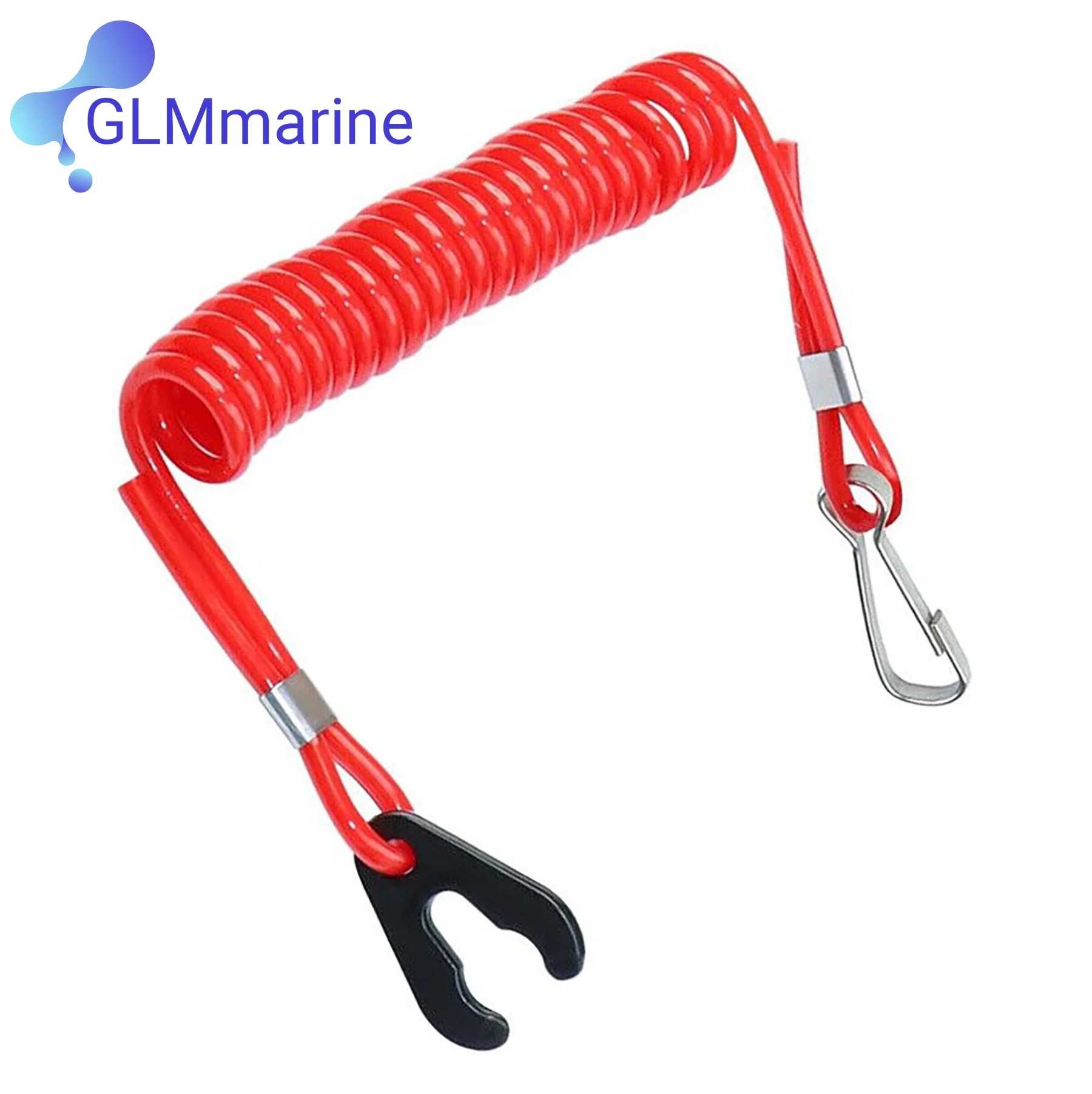 Kill Stop Switch and Safety Lanyard 66T-82575 for Yamaha 2-Stroke 6 8 9.9 15 25 30 40 HP Outboard 6E9-82575-09 6E9-82575-02