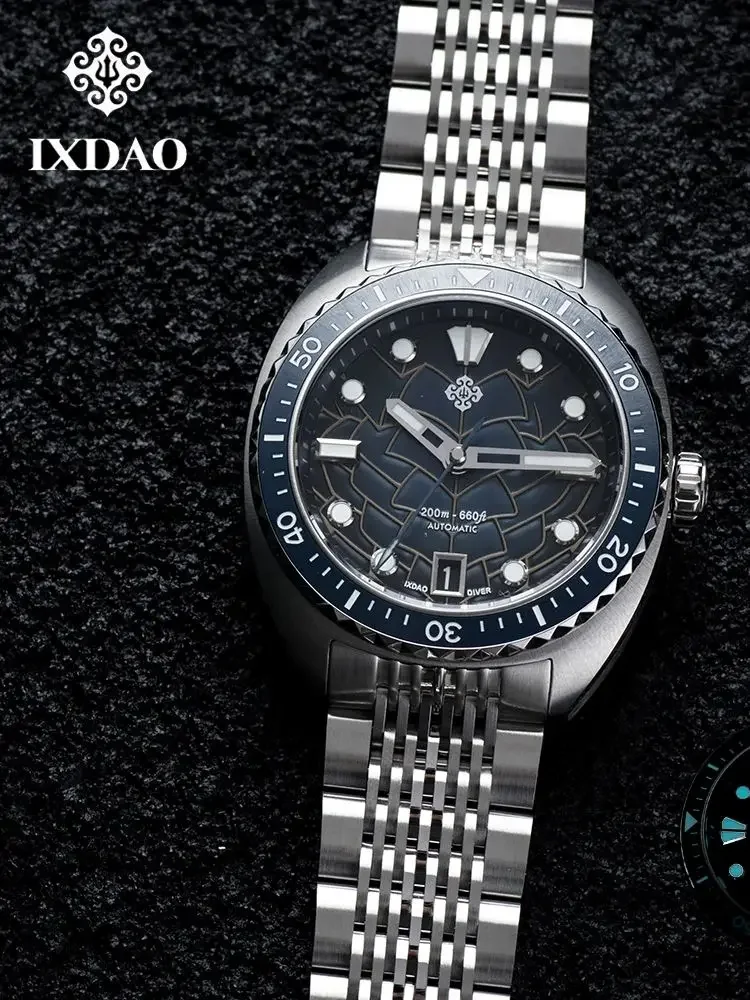 IXDAO IPOSE 2025 Nieuwe NH35 Duiken Heren Automatisch Mechanisch Horloge Saffier Roestvrij Staal 20 Bar Lichtgevende BWG-9 Reloj Hombre - afbeelding 2