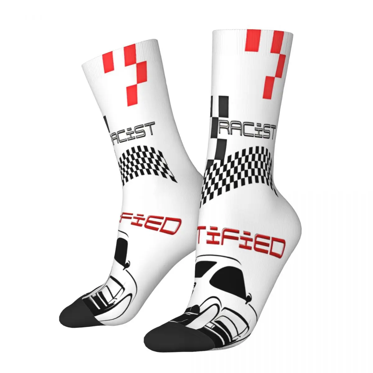 Vintage Race Car Men's compression Socks Unisex Merry Christmas Xmas Gift Harajuku Seamless Printed Novelty Crew Sock