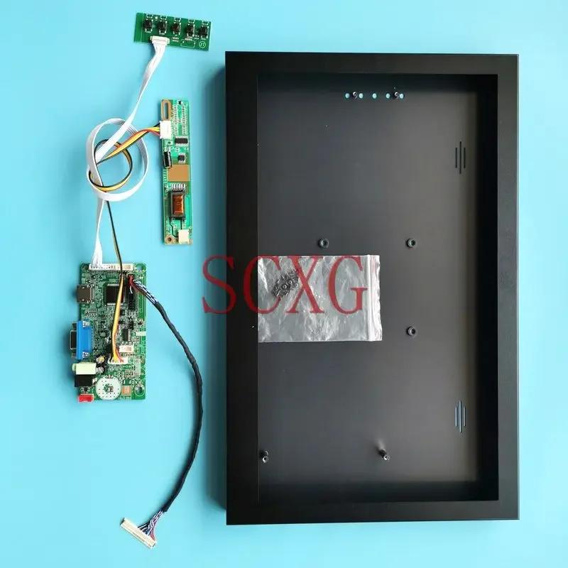 Fit CLAA140WA01A B140EW01 LP140WX1 LCD Monitor Metal Case+58C Controller Drive Board 1CCFL 1280*768 30-Pin LVDS 14