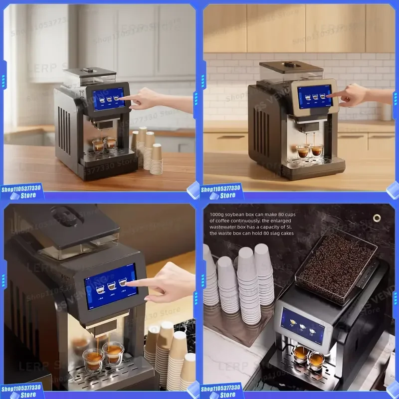 Semi Automatic Espresso Machine 9 Bar Pressure Dual Boiler System 40 Oz Capacity Home Coffee Maker Wholesale Low Price High