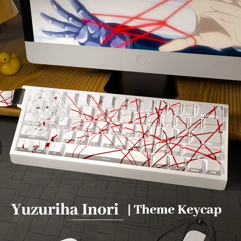 Yuzuriha Inori  Anime Theme Keycaps Guilty Crown Original Factory Side Engraved Transparent Pbt Mechanical Keyboard Key Cap