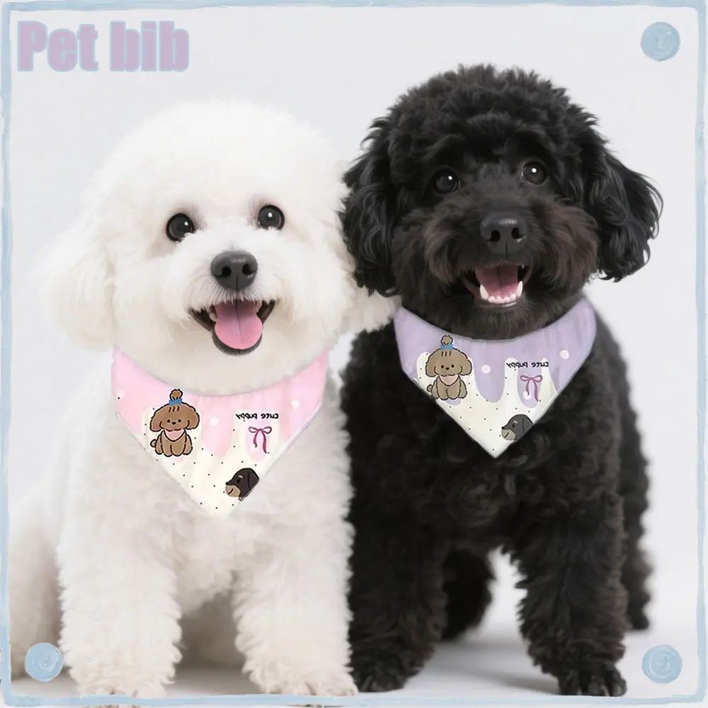

Pet Triangular scarf, Cat & Dog Soft Triangular Towel To Prevent Drooling Teddy Bichon Decorative Accessories, Cat Snap Scarf
