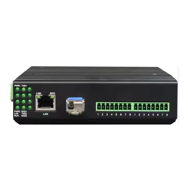 Good  Quality Serial RS485 RS422 RS232 To Ethernet Industrial Rail 1-4 Channel Serial Port Server
