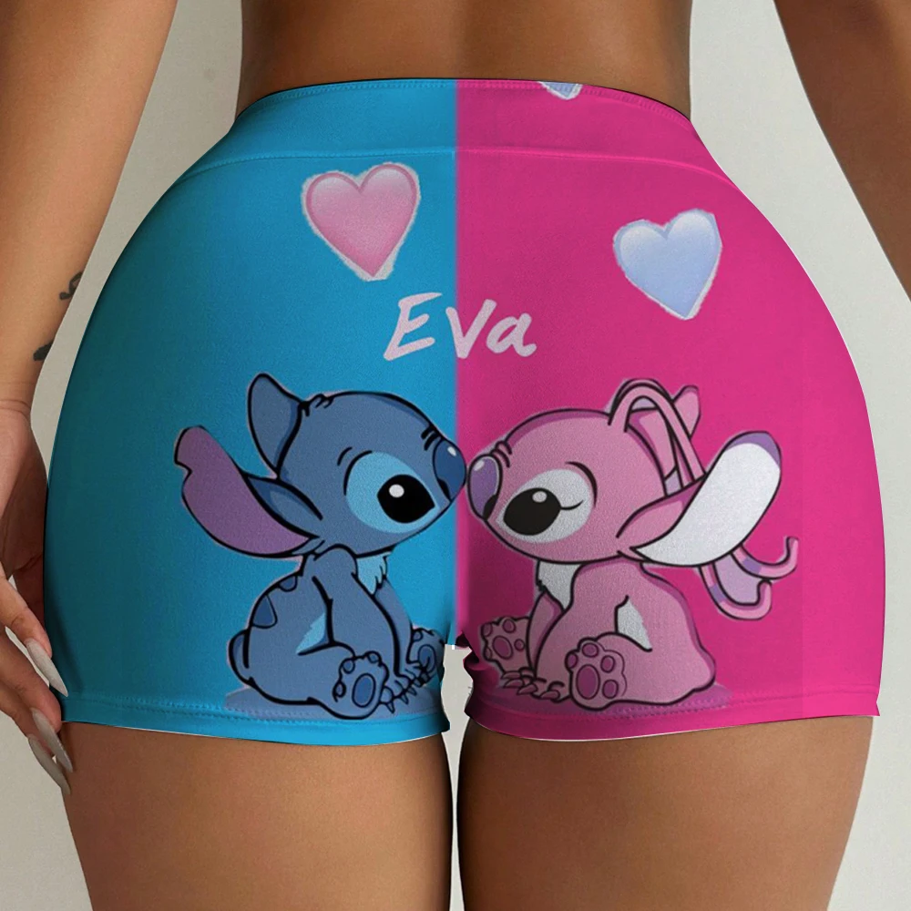 

Custom Stitch Cartoons Volleyball Biker Gym Shorts Women Athletic Workout Yoga Shorts