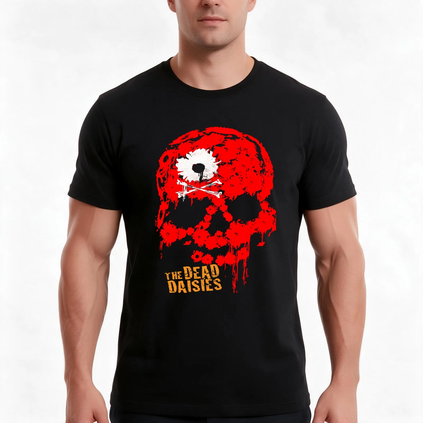 The Dead Daisies Tour T-Shirt, Summer Casual Cotton Tee, Oversized Streetwear Tops, Vintage Graphic Print, Unisex Men Women