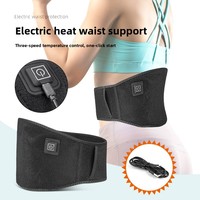1PC Electric Heated Waist Support Brace Pain Relief Lumbar Heating Pad USB Charging  Magnetic Therapy Back Waist Massage Band