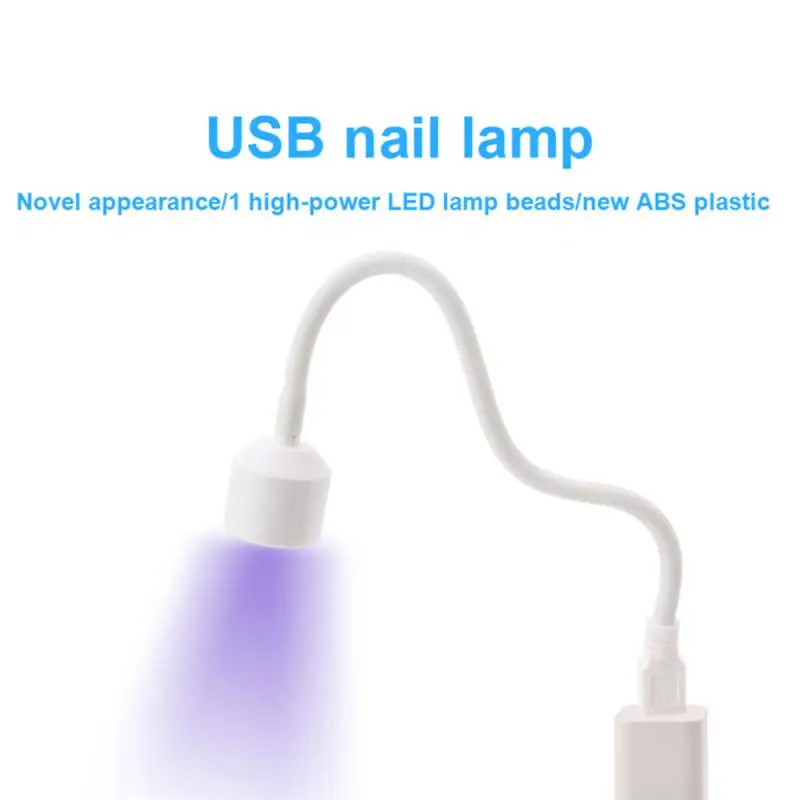 Mini lámpara de secado de esmalte de uñas con luz Led UV, secador profesional de un solo dedo para manicura, material de uñas, herramientas de equipo de salón de arte