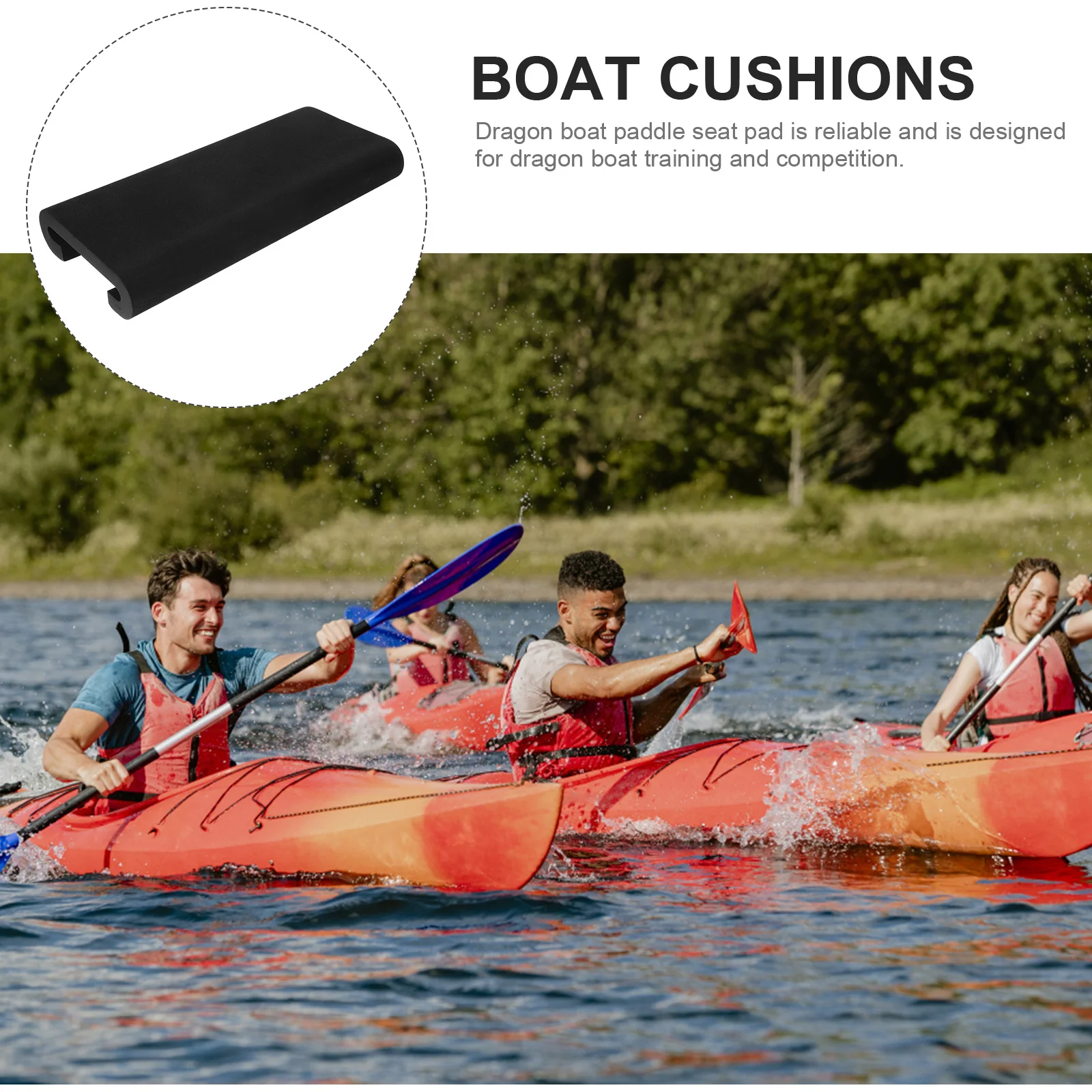 

Dragon Boat Seat Cushion Paddle Machine Saddle Kayak Rowing Flotation Pad Boat Seat Mount Comfortable Outdoor Water Sports Gift