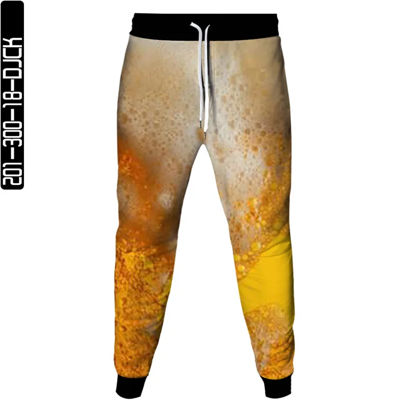 Calça de corrida masculina e feminina, cerveja, coquetel, vinho, bebida, saúde, estampa de garrafa, sweatpant, calças de festa ao ar livre, moda casual, tamanho S-6XL