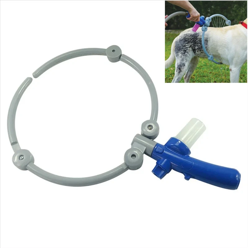 

New Pet Ring-Shaped spray gun 360 Degree Shower Ring-Shaped Water Spraying Durable Easy Install Easy To Use for dogs cats