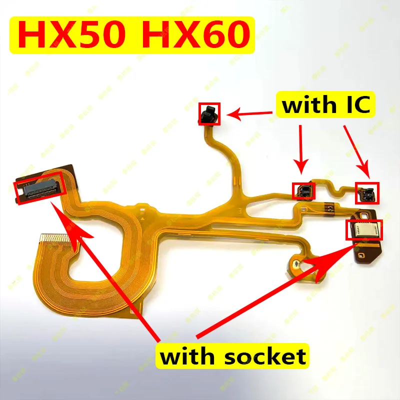 NEW Lens Back Main Flex Cable For SONY Cyber-Shot DSC-HX50 DSC-HX60 HX50 HX60 Digital Camera Repair Part (With Socket)
