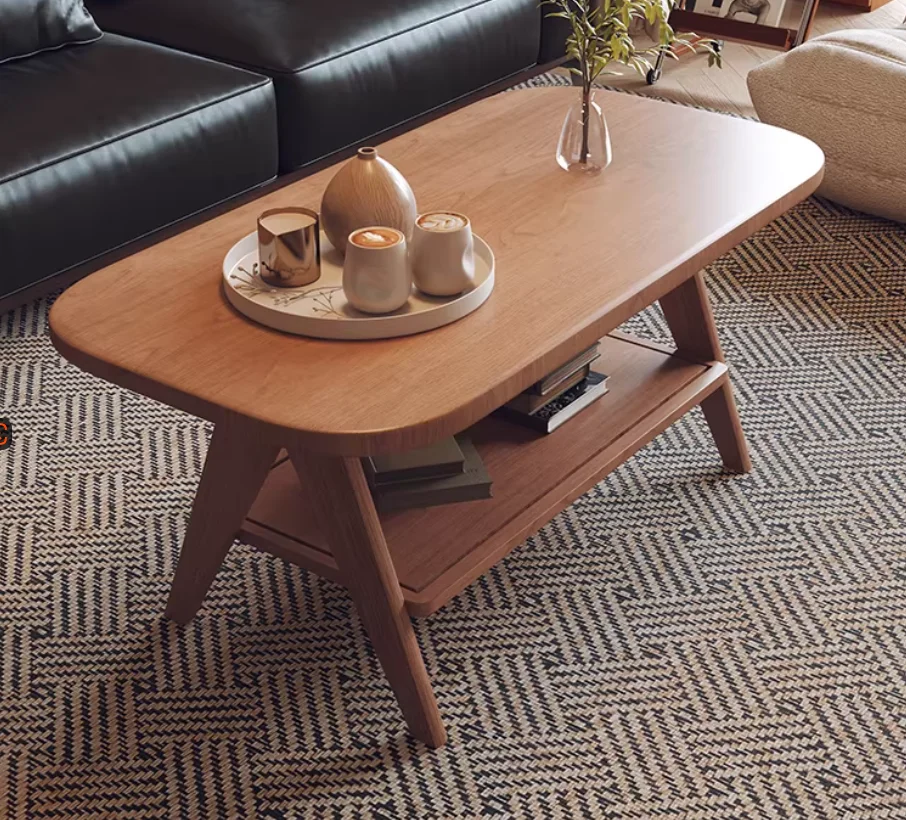 &c Modern Simple Style Mini Square Coffee Table Living Room Home Side Furniture Wooden Panel Material OEM