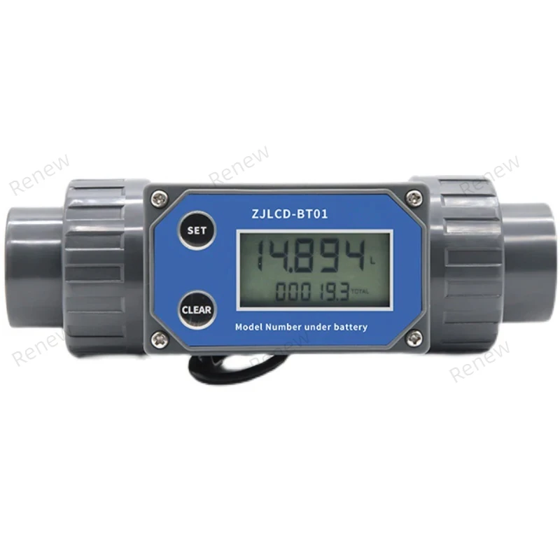 Imagem -02 - Eletrônico Lcd Turbina Flow Meter Display Digital Flowmeter Tubo de Pvc Água Líquida para Fazenda e Jardim Irrigação Zjlcd-bt01 Dn2580