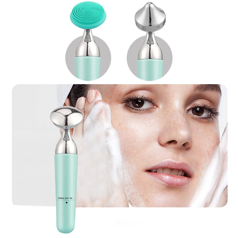 Limpador facial elétrico, levantamento facial e massageador firmador para absorção de essência líquida, sistema de spa facial pode ser limpo profundamente