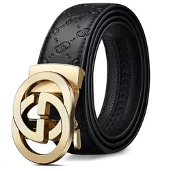 New Men's Genuine Leather Belts Men Fashion Brand Buckle Male Belts High Quality Women belt for jeans Waistband 3.4cm