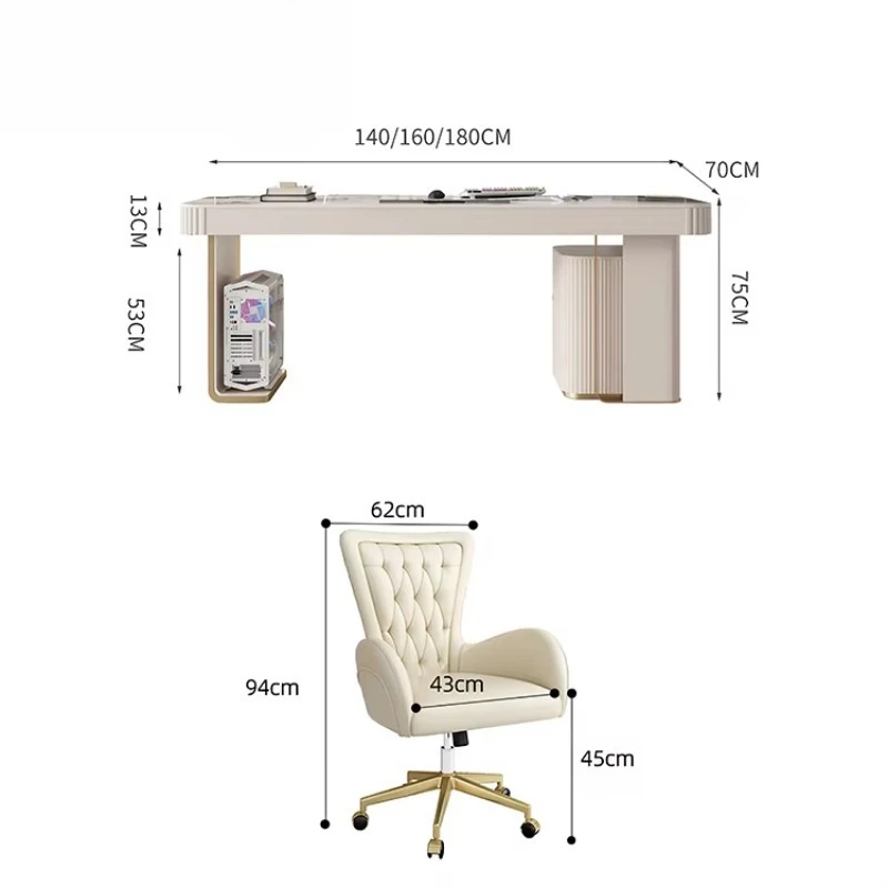 مكتب دراسة عالي الجودة بتصميم عصري على الطراز الإيطالي مصنوع من الخشب الصلب ومكتب كمبيوتر مكتبي للاستخدام المنزلي