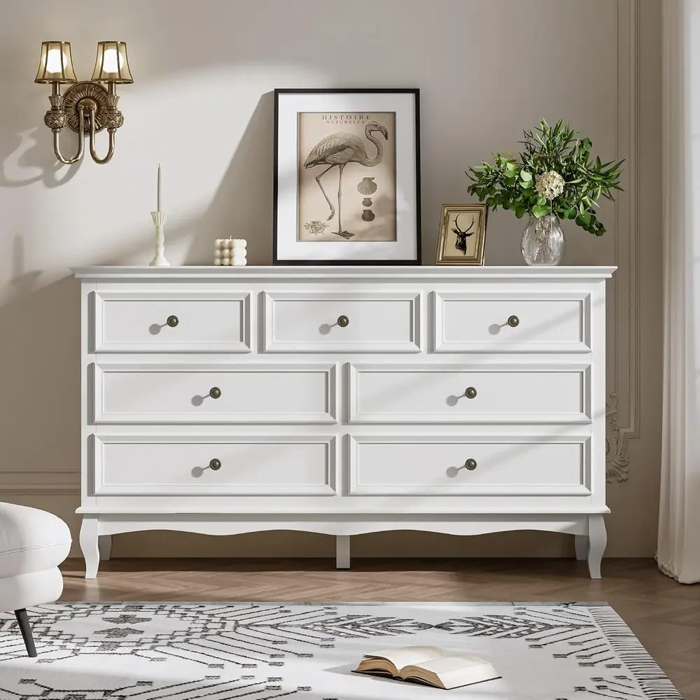 Solid Wood Bedroom Chest with Painted Finish and Storage Cabinet for Living Room or Hallway