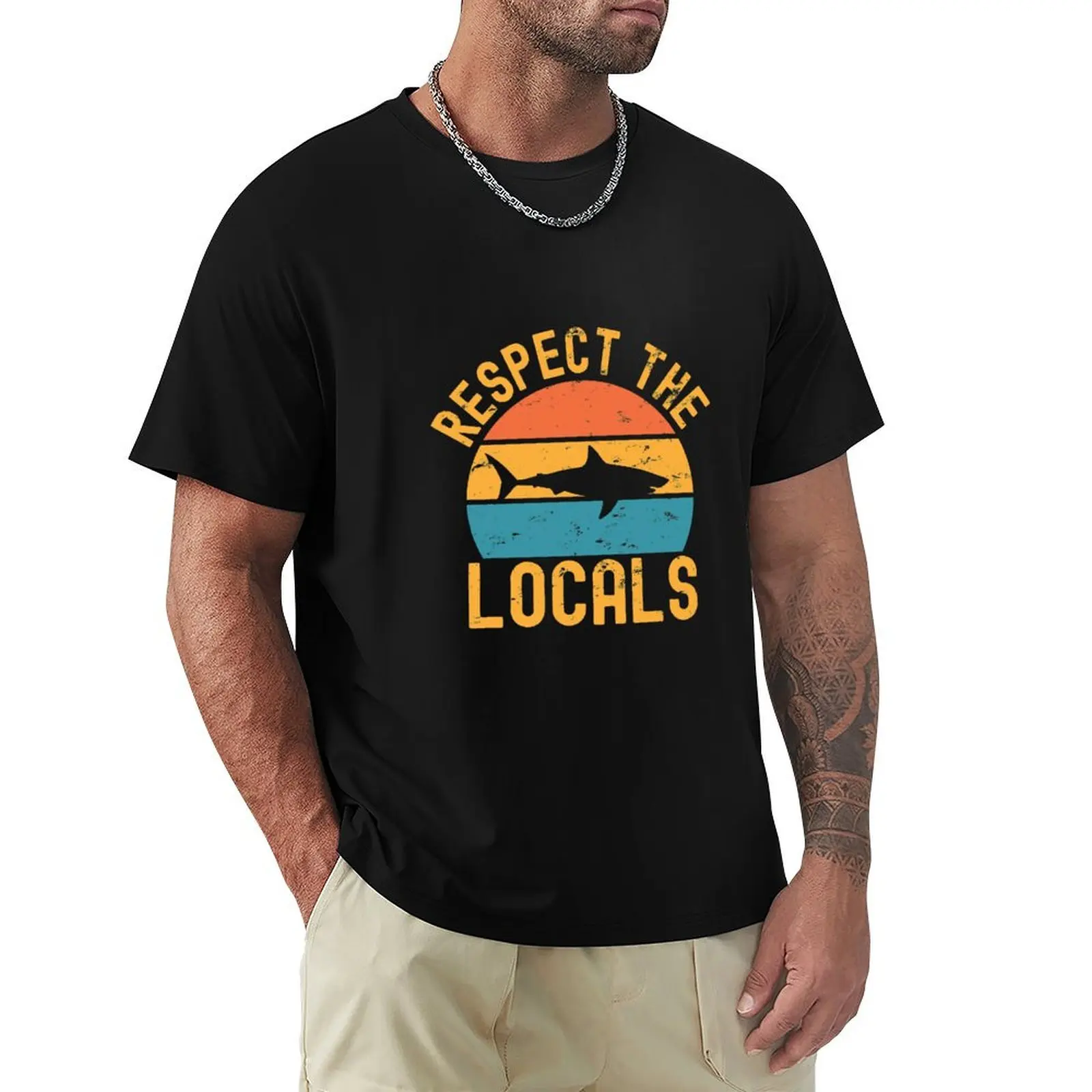

Respect the locals shark T-Shirt UV Protection Outdoor Tee Shirt