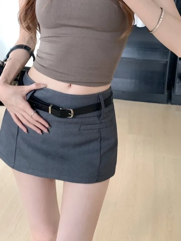 Sexy Chic Half-length Pants Skirt High-waist A-line  Skirt Trendy Pure Desire Short Skirt for Young Women Summer Collection