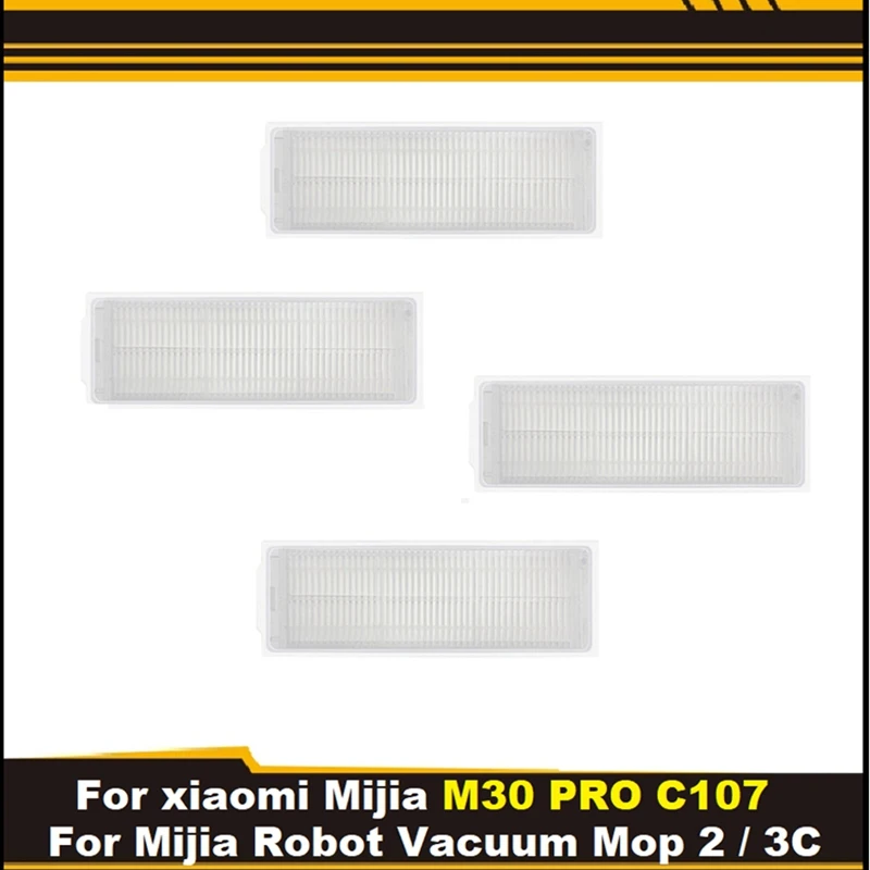 Accesorios de repuesto para Robot aspirador XIAOMI MIJIA M30 PRO C107/Mijia, mopa 2 /3C, filtro HEPA lavable al vacío