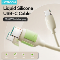 Joyroom 60W USB C To Type C Cable For iPhone 16 15 Fast Charging Cable For Macbook Xiaomi Samsung Liquid Silicone 3A USB Cord