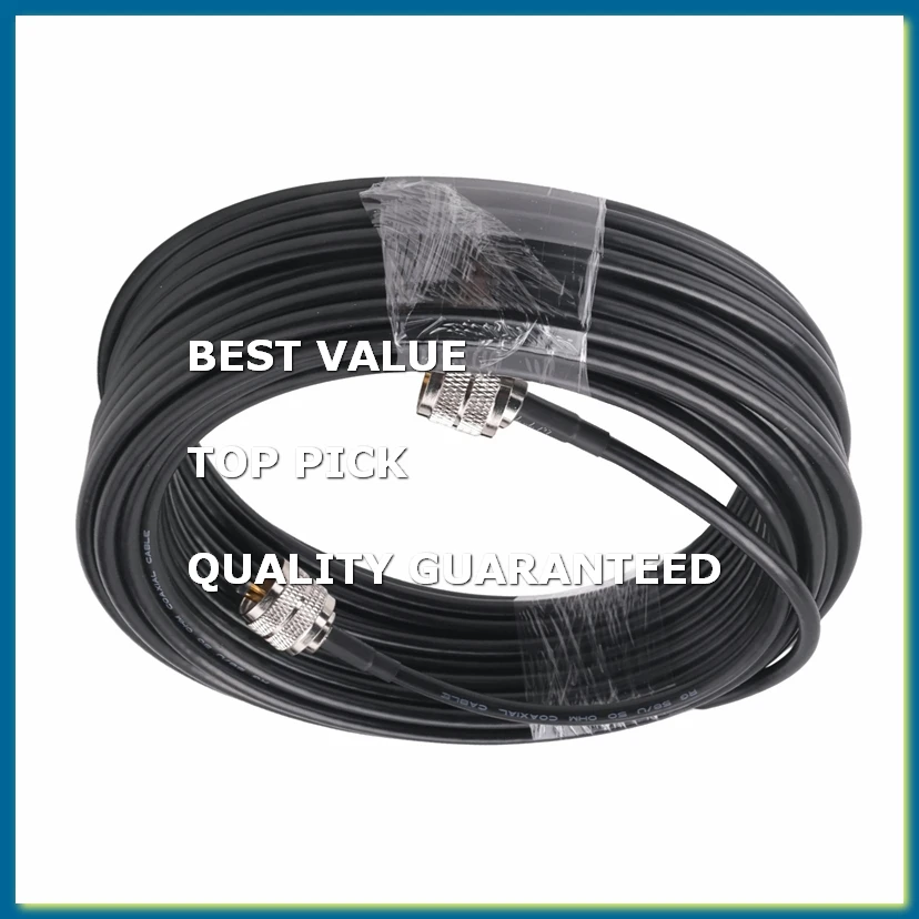 15M UHF Coaxial Cable RG58 Coax Cable PL259 Cable 50 Ohms CB Radio Antenna Cable UHF Male to UHF Male Low Loss UHF