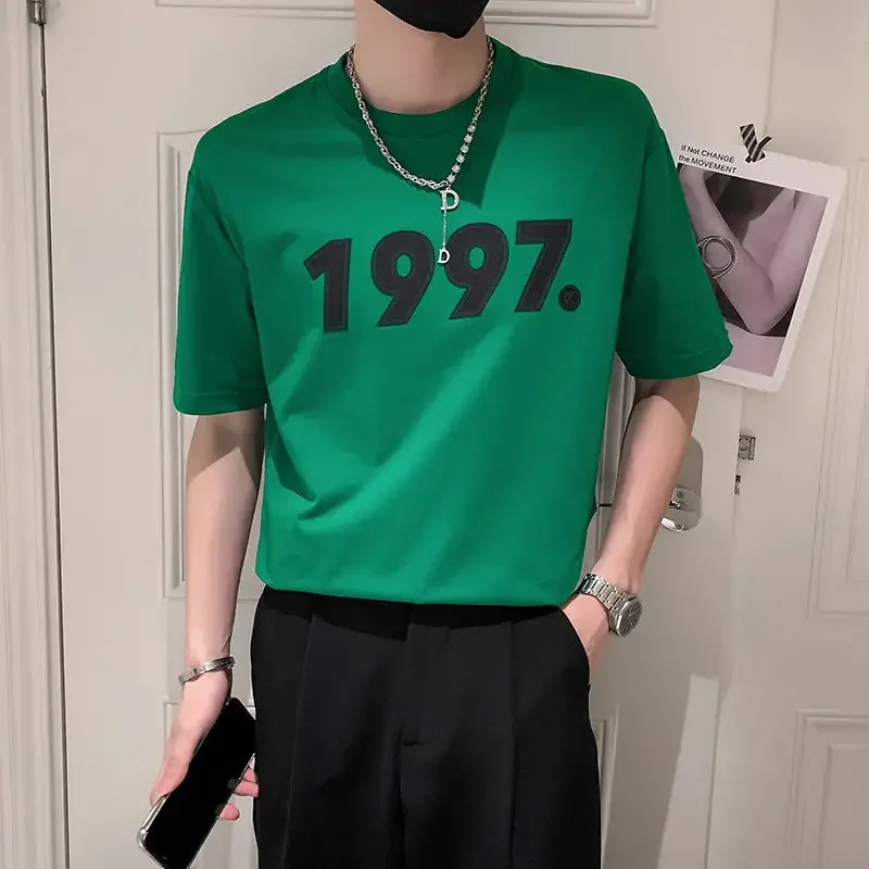 LIBIELIY Fashion O-Neck Short Sleeve Digital T-Shirt Men's Clothing 2025 Summer New Oversized Casual Pullovers Tops All-match Te