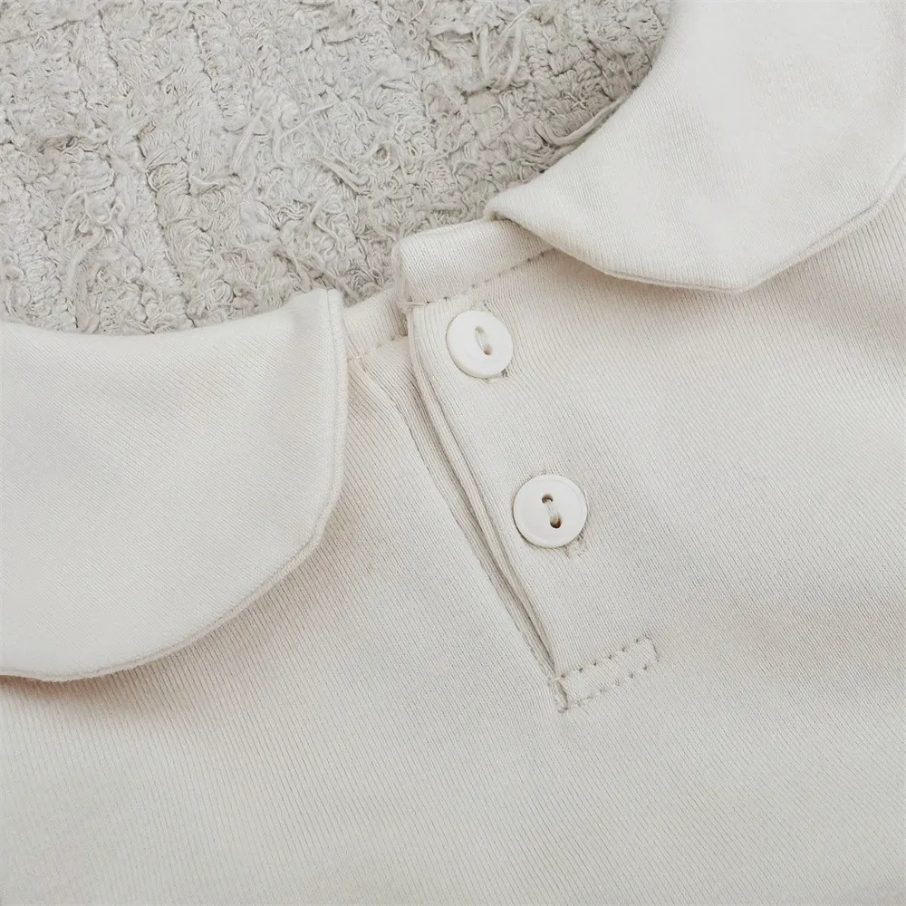 2024 Autumn New Baby Girls Long Sleeve T Shirts Infant Toddler Embroidery Peter Pan Collar Tops Cotton Girls Bottoming Shirts