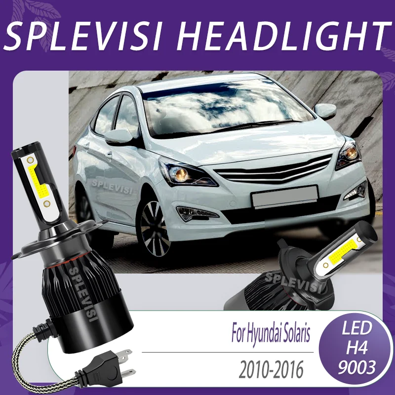 

Черные алюминиевые светодиодные фары - Plug and Play, водонепроницаемые, IP67, для Hyundai Solaris 2010–2016 2015 2014 2013 2012 2011