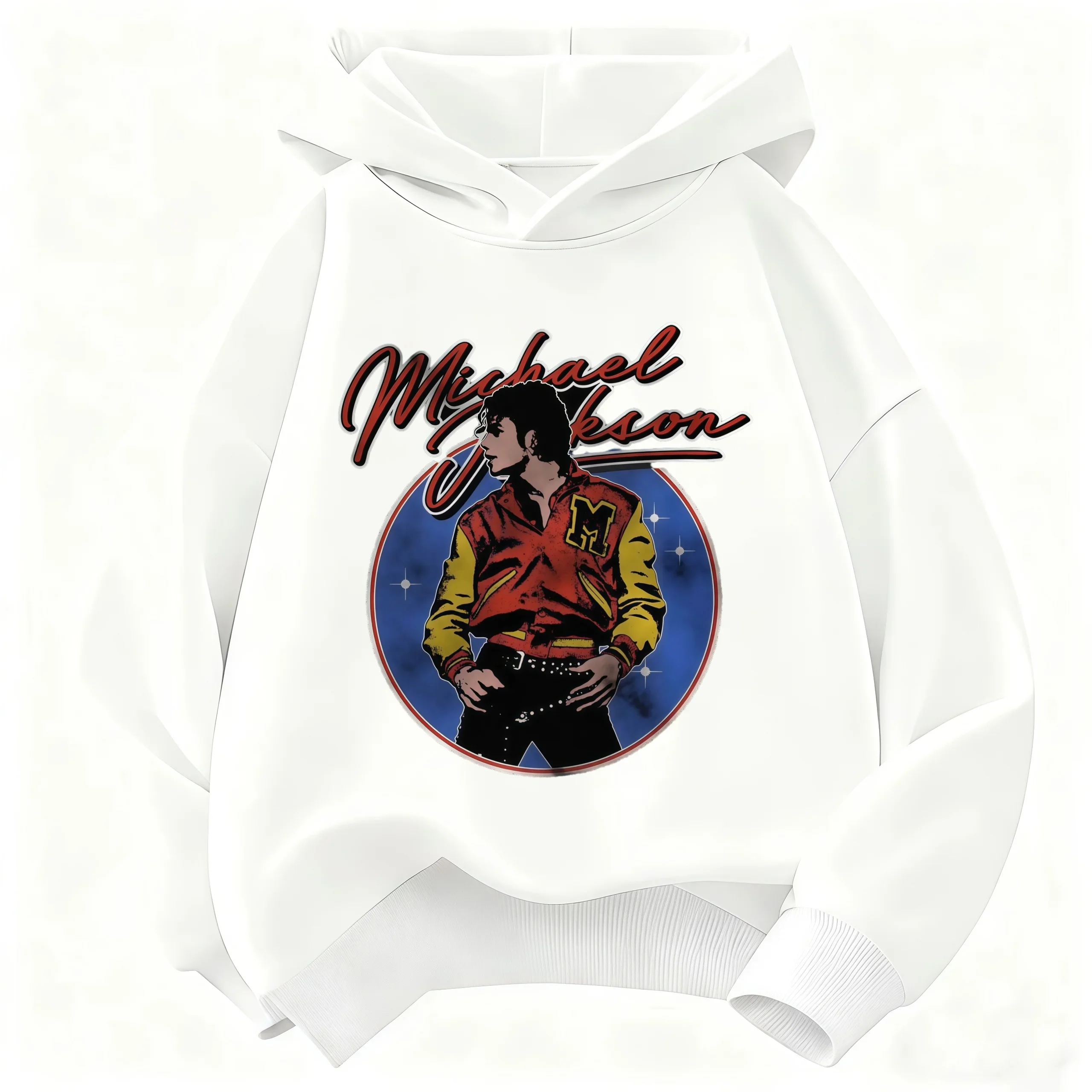 Neuer Kinder-Kapuzenpullover mit Michael-Jackson-Retro-Schriftzug-Druck, Pullover für Jungen und Mädchen, lässiger Vintage-Mode-Hoodie – Detail 12