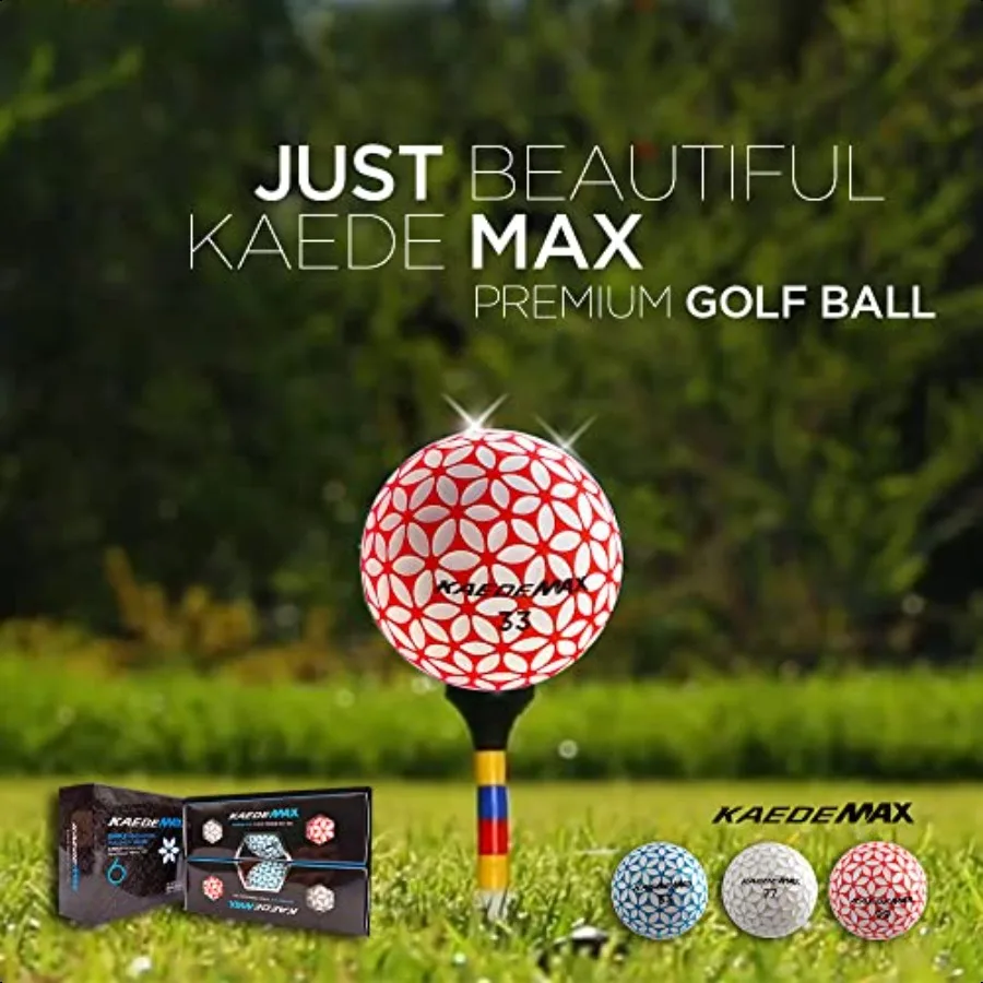 2 Tone Colored Distance Golf Balls Half Dozen Red Mint Blue Pink