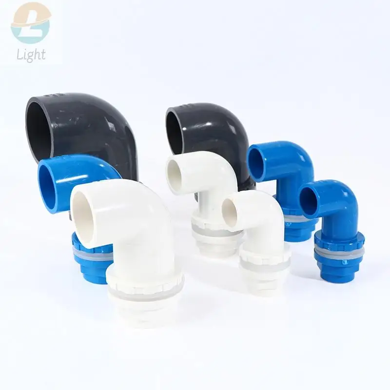 1Pc ID 20mm To 50mm PVC Aquarium Water Pipe Elbow Connector Joint Tubes Hose Connector Fish Tanks Accessories  L Type