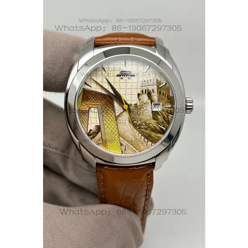 Large Dial Men's Watch, Enamel Automatic Mechanical Watch