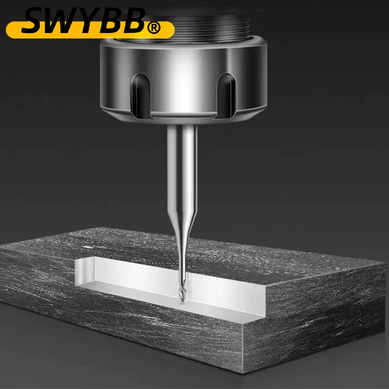 Micro węglikowa powłoka ze stopu aluminium stal wolframowa 0.1-0.9 interpolacji śrubowej Mini mała średnica końcówka