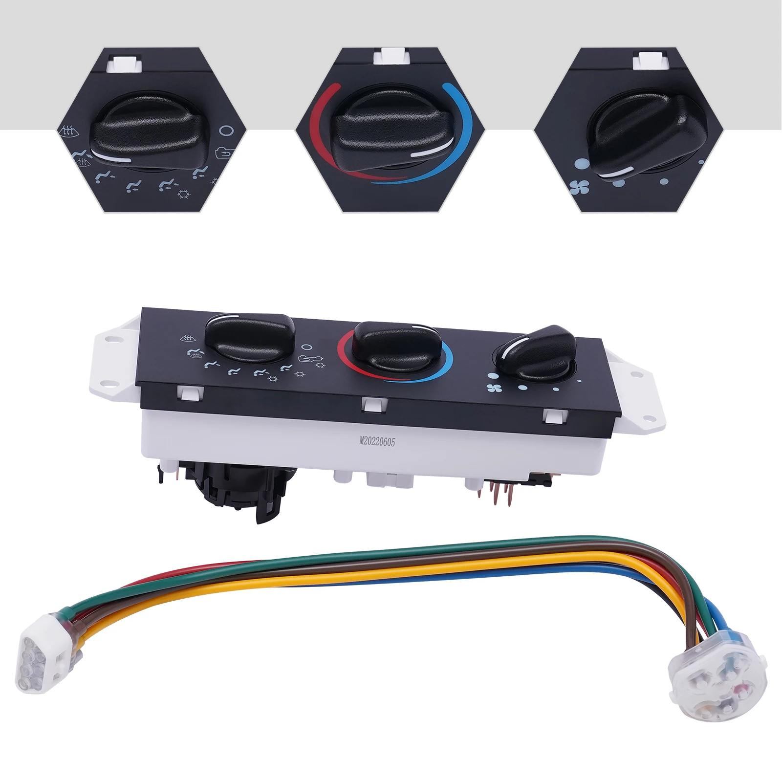 Car Heater Control Unit For 2005-2006 Jeep Wrangler 2-Door A/C Heater Climate Control Unit Vacuum Line Air Conditioning