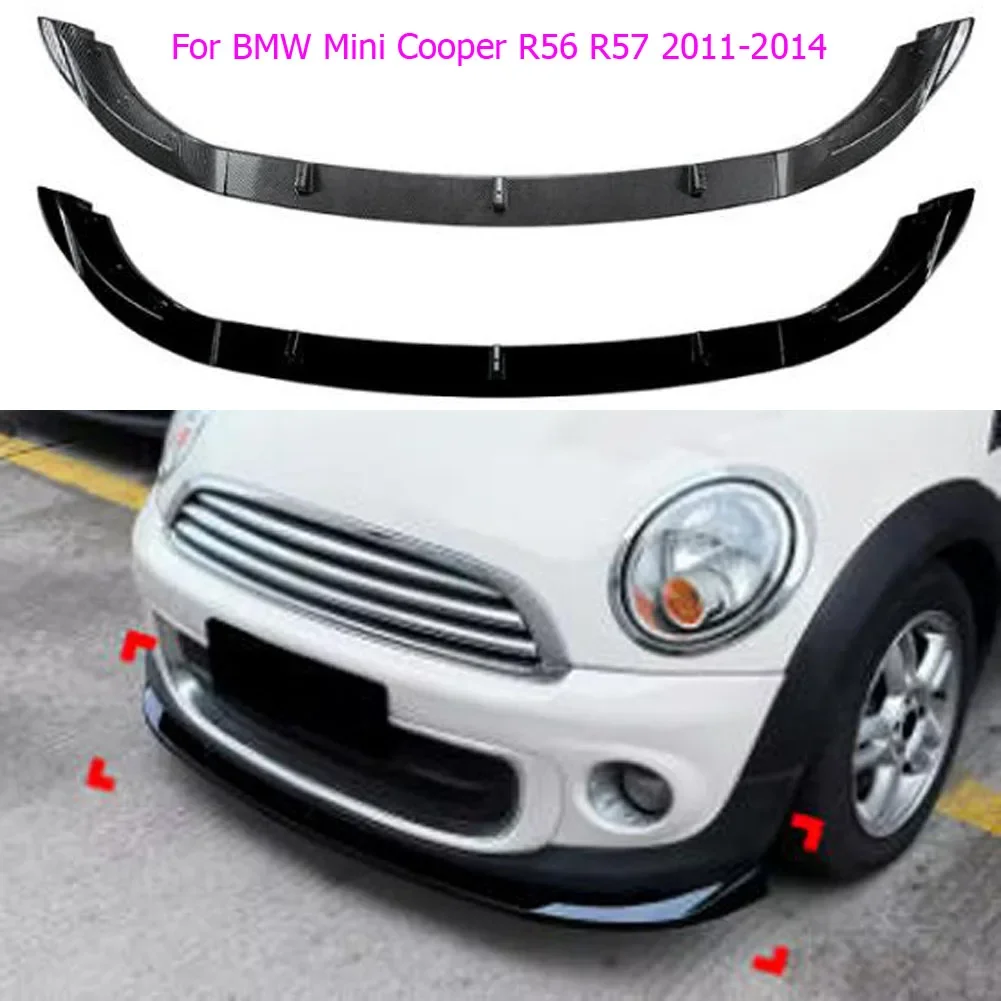 Car Front Bumper Spoiler for Mini Cooper R56 R57 2011-2014 Lower Shovel Skirt Splitter Diffuser Board Auto Accessories Tuning