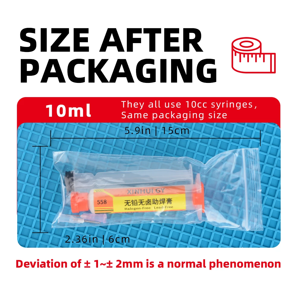 NC-558 non resistance solder paste for mobile phone motherboard maintenance, disassembly soldering needle tube soldering oil, en