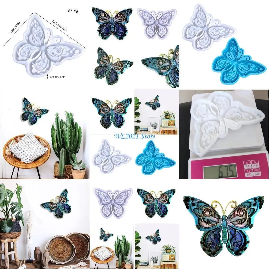 

G5GC Valentine's for Butterfly Resin Mold DIY Silicone Craft Mold Wall Hanging Decor