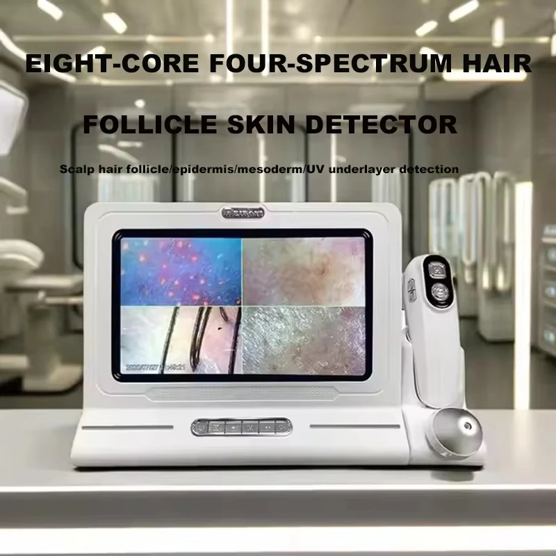 

УФ-анализатор кожи 2025, профессиональный анализатор кожи головы, тестер влажности масла в фолликул, анализатор волос на коже
