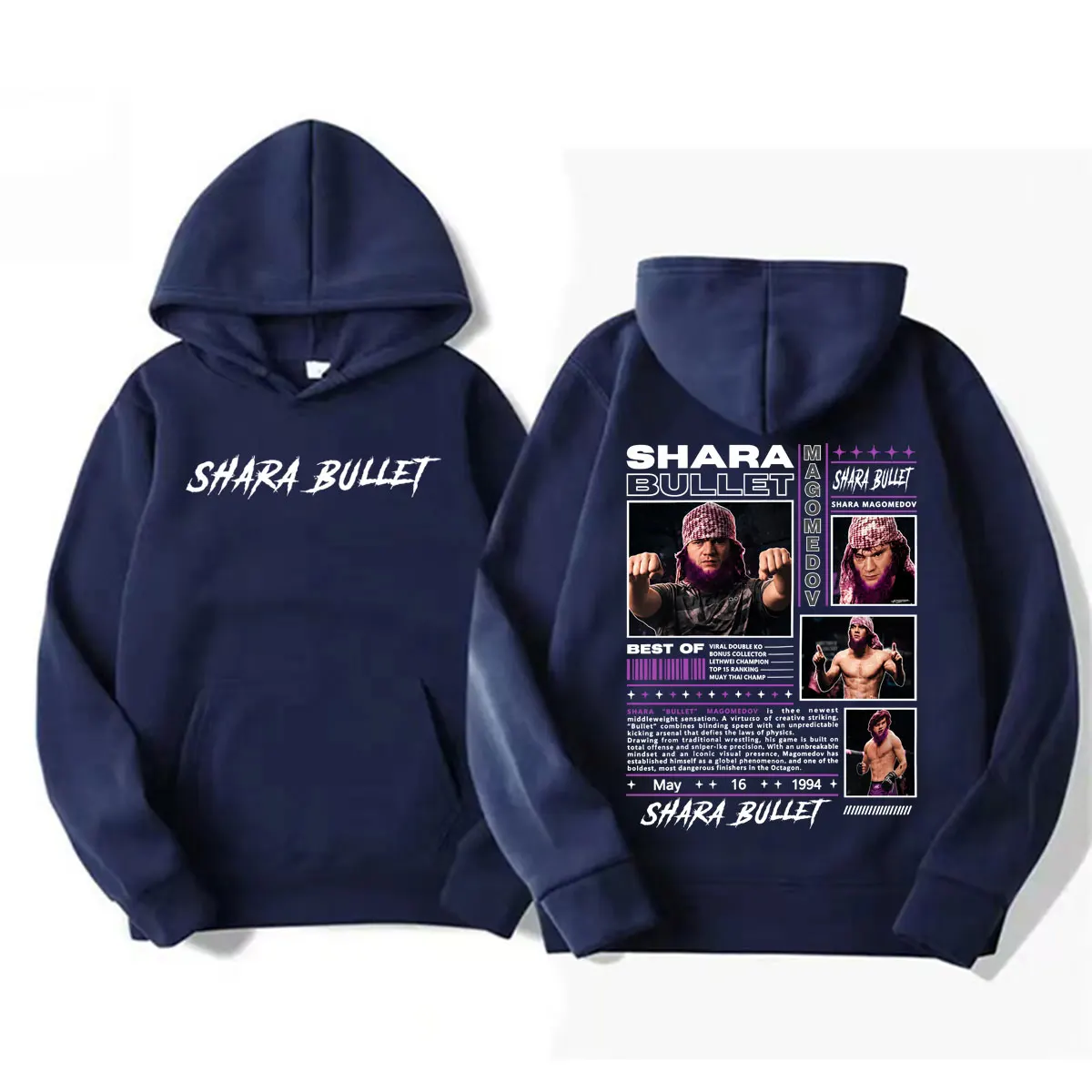 Limited Shara Magomedov Shara Bullet Cover Hooded Men Women Fashion Violence Aesthetic Sweatshirt Fleece Casual Oversized Hoodie