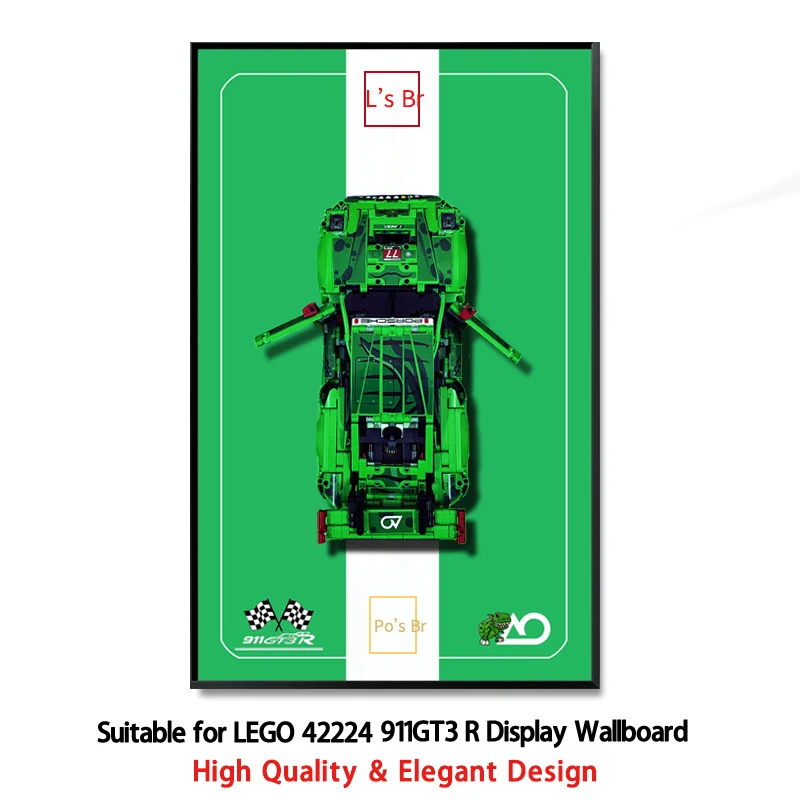 

2026 gifts New Photo Frame Display Wallboard Suitable for LEGO 42224 911 GT3R building block car model Wall Mount Display box