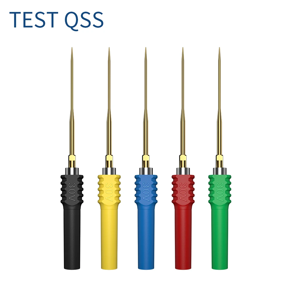 Imagem -03 - Qss-multímetro Duplo de Plugue Banana Kit de Teste com Clipes Jacaré Plugue tipo u Sonda Substituível Q.t8003 31 Peças