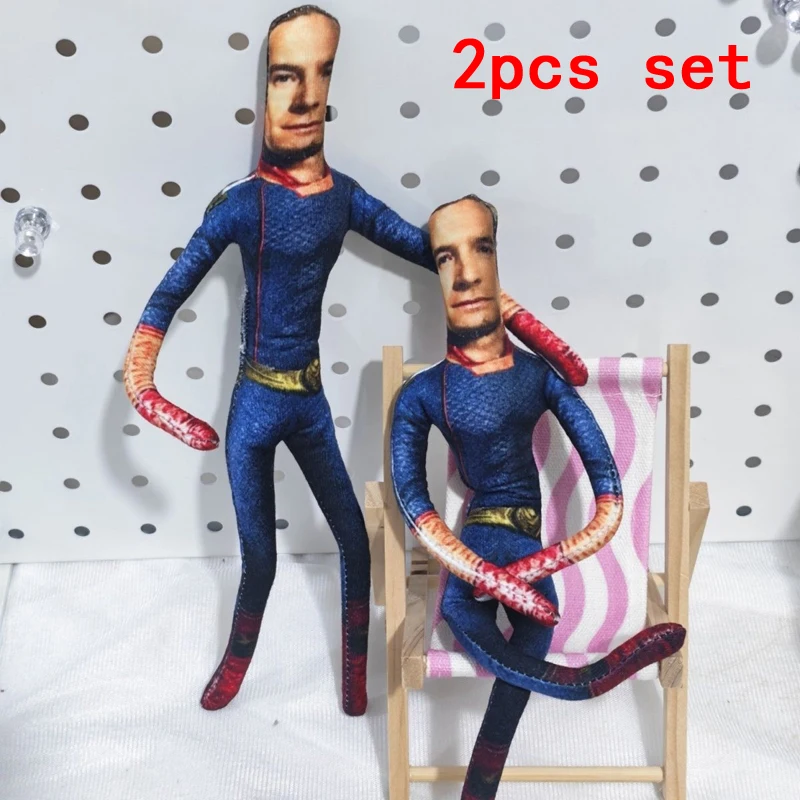 2pcs Set 26cm Flexible Body Wire Cosplay Anime TV Series‌ The Boys Soldier Character Homelander Cartoon Plush Toys Plushie Doll