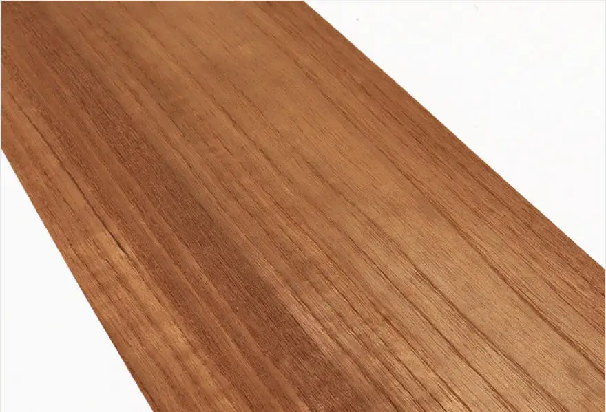 2x Natural Genuine Teak Wood Veneer for Furniture about 18cm x 2.5m 0.2mm thick C/C